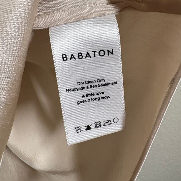 Babaton Medium Everly Satin V Neck Camisole Top Shiny Spaghetti Straps - Picture 7 of 8